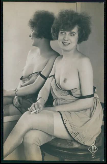 A17 FRENCH NUDE Woman Pretty Lady Vintage Girl Original C1910 20s Photo