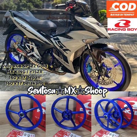 Jual VELG MX KING Y15ZR RCB SP522 GOLD UKURAN DEPAN 160x17 BELAKANG