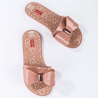 Rasteirinha Nude Laco Mickey Mouse Disney Shopee Brasil