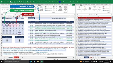 C Mo Hacer Una Agenda Automatizada E Interactiva En Excel Con