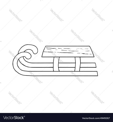 Silhouette of a winter sleigh Royalty Free Vector Image