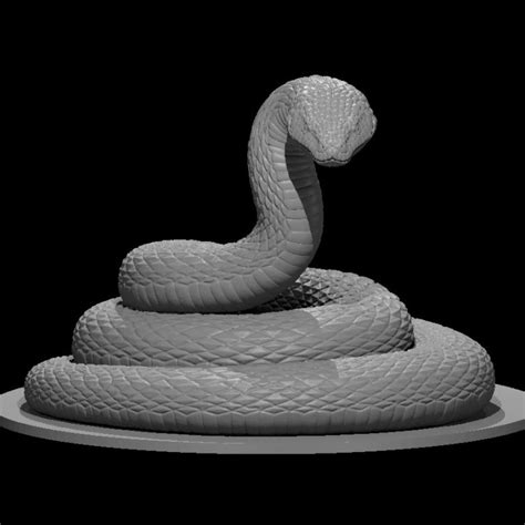 3D Printable Giant Constrictor Snake coiled by Miguel Zavala