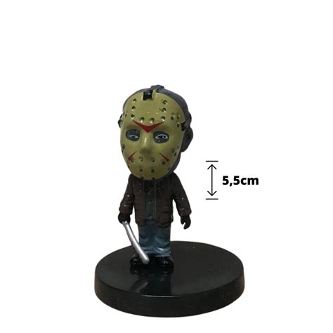 Mini Boneco de Filme de Terror Jason Sexta Feira 13 Colecionável PVC