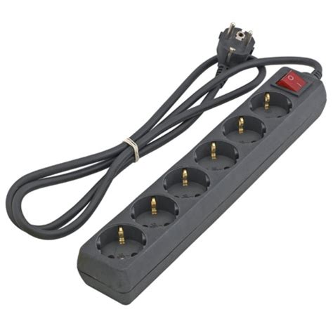 Eurobric Regleta 6 Tomas Schuko Con Interruptor 1 5m Negro