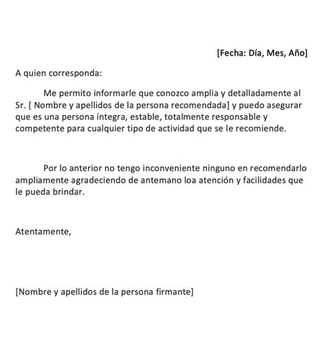 Cartas De Recomendacion Personal Pdf Actualizado Octubre