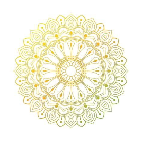 Patrón circular de mandala degradado Vector Premium