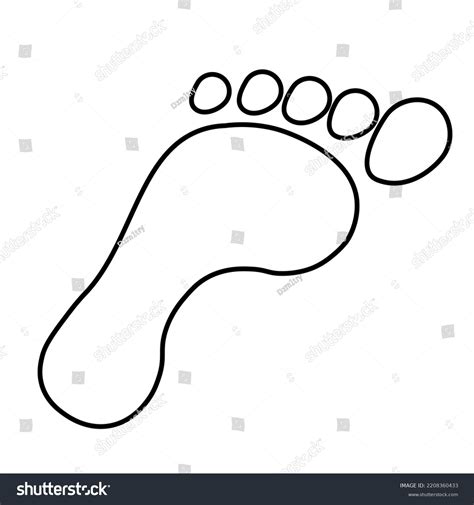 Human Footprint Outline Icon Clipart Image Stock Vector Royalty Free