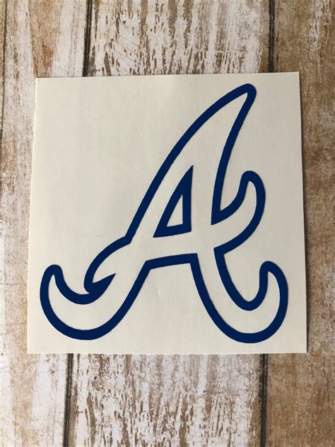 Atlanta Braves A Decal Baseball Braves Baseball Braves | Etsy