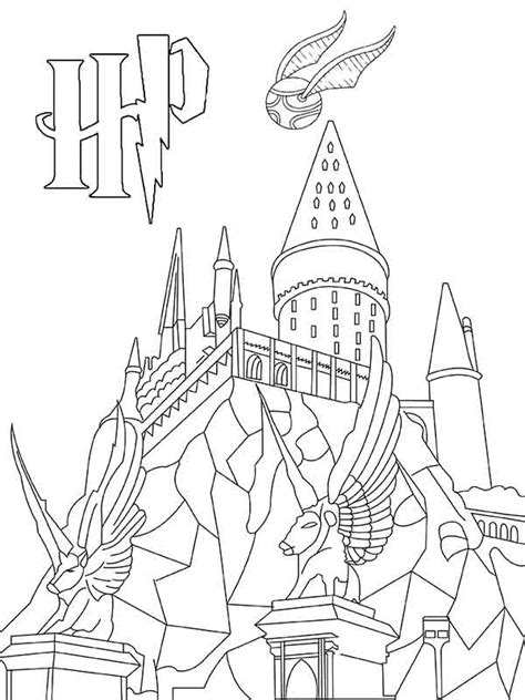 Hogwarts Coloring Pages To Print Coloring Pages Harry Potter Coloring