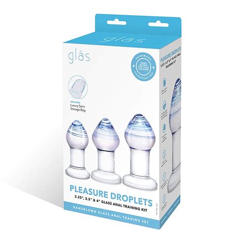 Veliki Set za Užitak Anal Training Glas Pleasure Droplets 3 Dijelovi