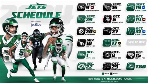 2024 New York Jets Schedule Complete Schedule Tickets And Matchup