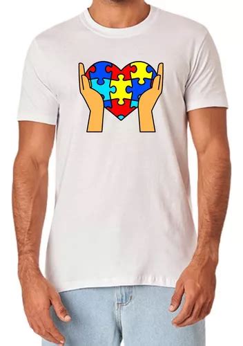 Camiseta Masculina Espectro Autista Tea Autismo Coração Parcelamento