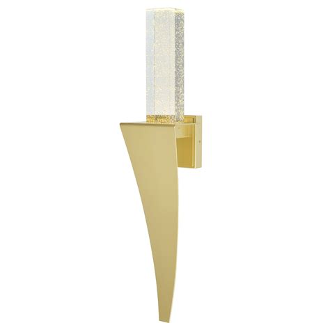 Catania Integrated Led Satin Gold Wall Light Cwi Lighting