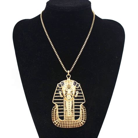 Mode Noir Mail Tutankhamun Classique Gyptien Pharaon T Te Pendentif