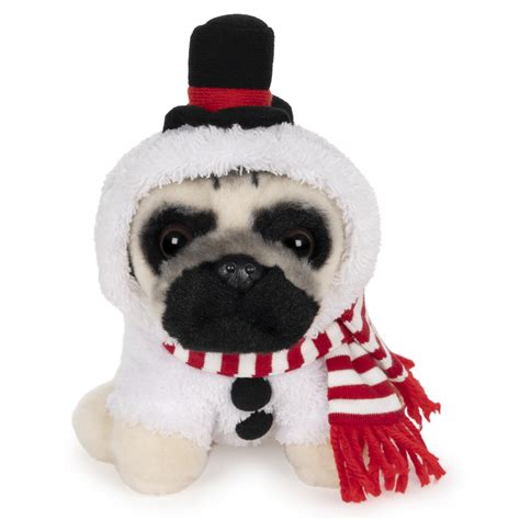 GUND Doug the Pug Snowman Holiday Plush Stuffed Animal Dog, 5 ...