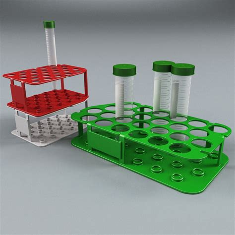 plastic vials racks 3d model