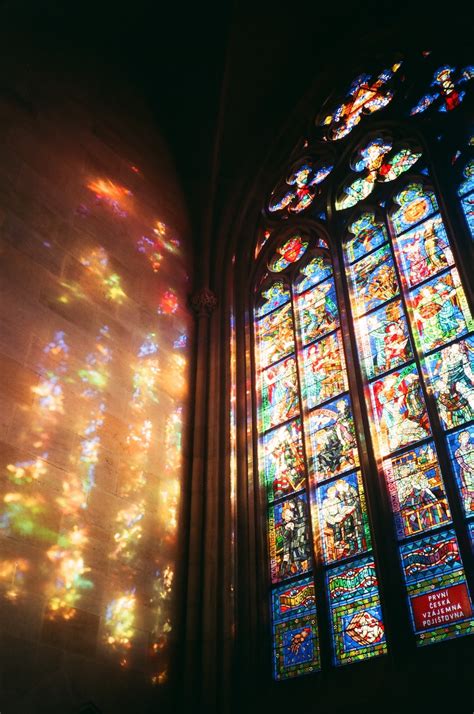 A Large Stained Glass Window In A Church Photo Free Prague Image On Unsplash