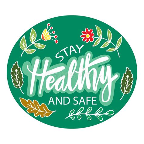 Stay Healthy And Safe Stock Vector Illustration Of Motivational