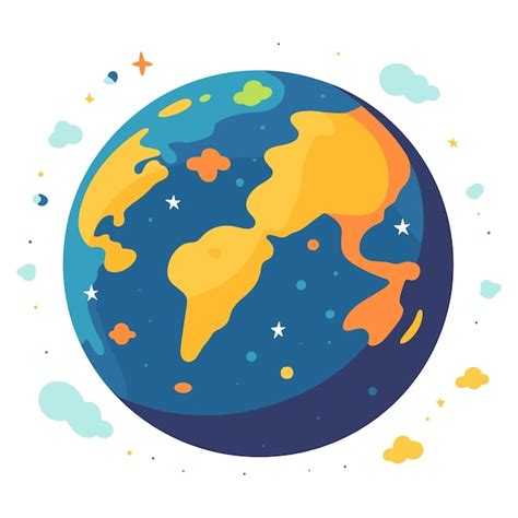 Premium Vector Cartoon Planet Earth Vector Illustration