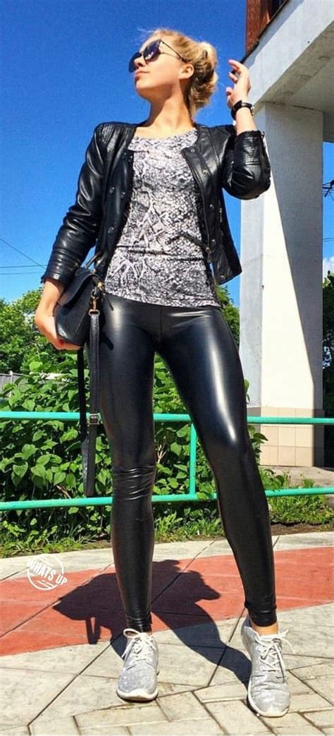 Pingl Par Shyn Black Sur Kiff Leggings Shiny Leather Cuir Latex