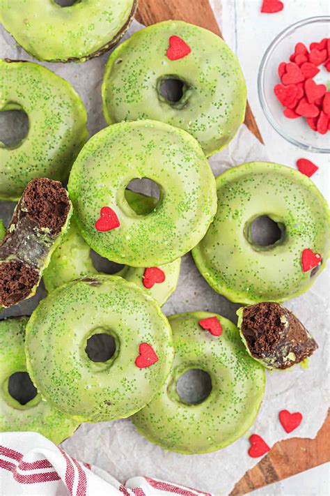 Grinch Donuts Recipe Shugary Sweets