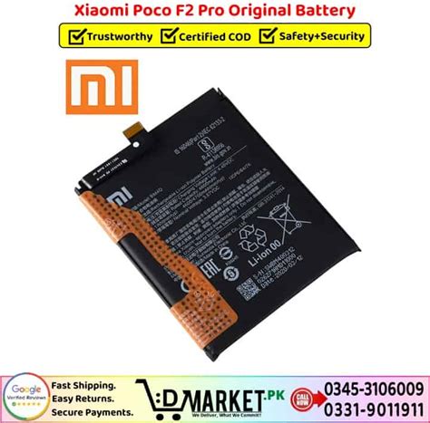 Xiaomi Poco F2 Pro Original Battery Price In Pakistan Fastsecure