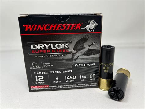 Winchester 12 Gauge Ammunition Drylok Super Steel Ssh123bb 3 Plated