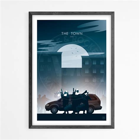 The Town Film Poster Minimalist Poster Geek Decor Home Decor Wall Art ...