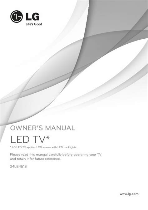 Pdf Owners Manual Led Tv Lg Replacement Oem Manual Led Tv