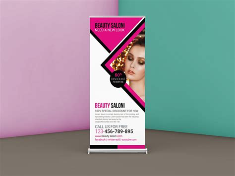 Check Out My Behance Project Free Beauty Salon Roll Up Banner Design