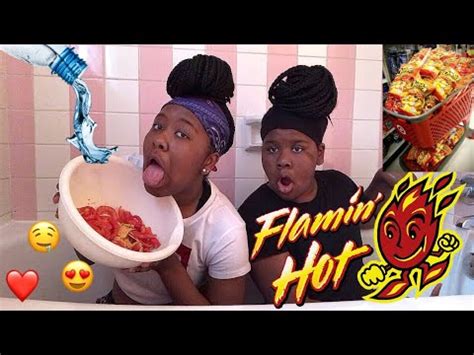 HOT CHEETOS AND HOT FUNYUNS CHALLENGE IN THE TUB YouTube