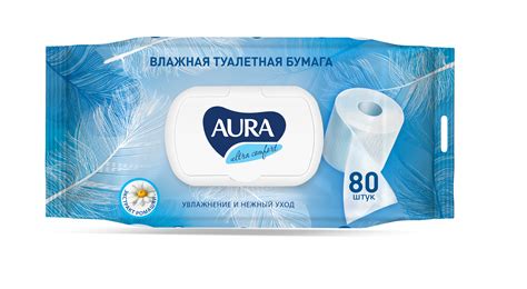 AURA ULTRA COMFORT Влажная туалетная бумага с крышкой 80шт - купить в ...