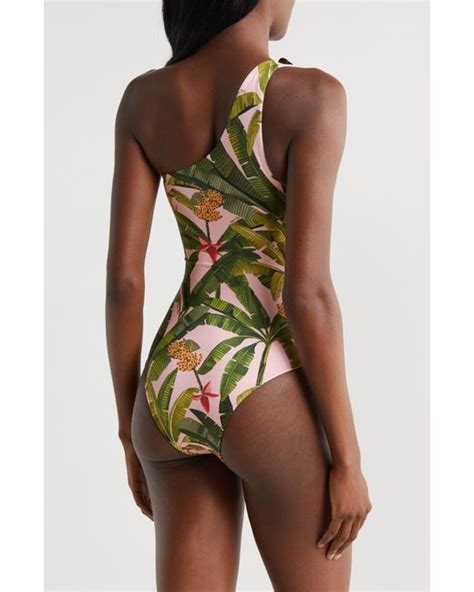 Farm Rio Banana Leaves One Piece Swimsuit In Green Lyst