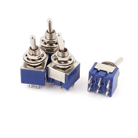 Pcs Ac A V Position Pins Dpdt On Off Micro Mini Toggle Switch