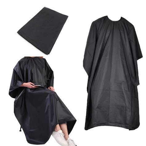 Black Hair Cutting Cloak Foldable Salon Barber Cape Wrap Hairdressing