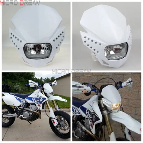 Universal White Led Vision Motocross Enduro Dirt Bike Headlight Fairing