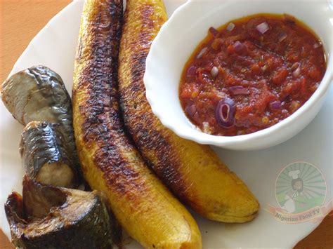 Boli Nigerian Roasted Plantain Nigerian Grilled Plantain Nigerian