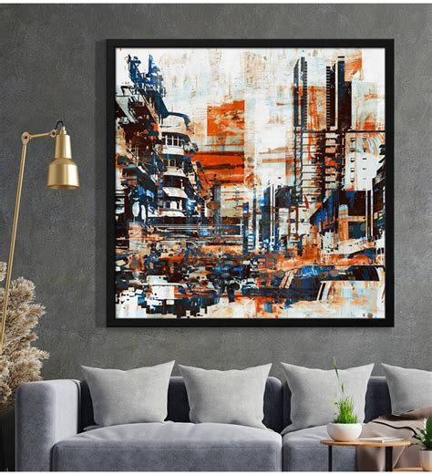 Buy Modern City View Abstract Art Canvas Wall Painting at 27% OFF by 999Store | Pepperfry