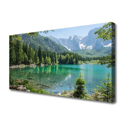 Cuadro En Lienzo Canvas Monte Lago Bosque Naturaleza Tulup Es