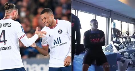 Frustrated By Sergio Ramos Antics Kylian Mbappe Gives Him That Look