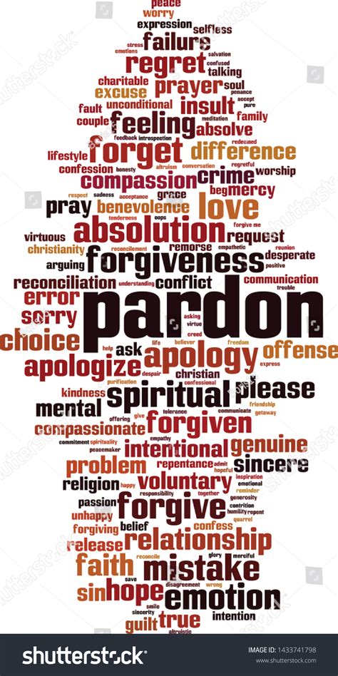 pardon word cloud concept collage  stock vector royalty