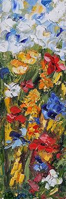 Daily Painters Abstract Gallery Original Palette Knife Flower Painting