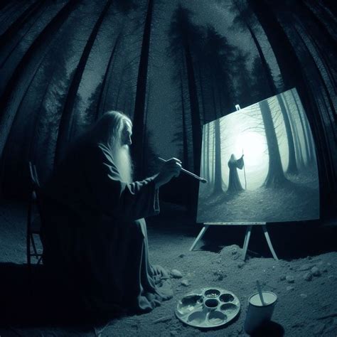 Trail Cam Footage Of Gandalf Painting Himself Grafici