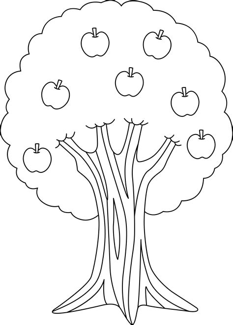 Apple Tree Coloring Pages Printable Sketch Coloring Page