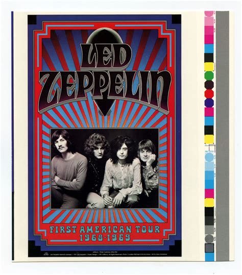 Led Zeppelin Handbill 1968 First American Tour Gary Grimshaw 2nd Printing Proof Cut | Vintage ...