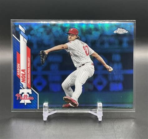 Topps Chrome Blue Refractor Aaron Nola For Sale Online