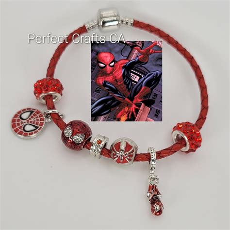 Spiderman Charm Bracelet Spiderman Silver Charm Bracelet Spiderman