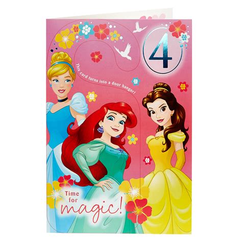 Buy Disney Princess 4th Birthday Card For Gbp 0 99 Card Factory Uk