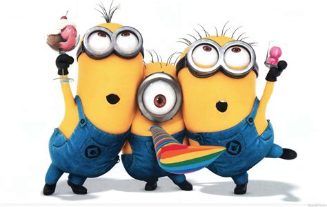 Download Minions Celebrating Funny Cartoon Wallpaper | Wallpapers.com