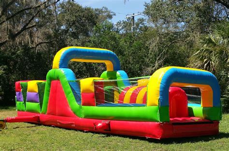 30ft Retro Obstacle Course Bounce House Tampa Bounce A Lot Inflatables Tampa Party Rentals